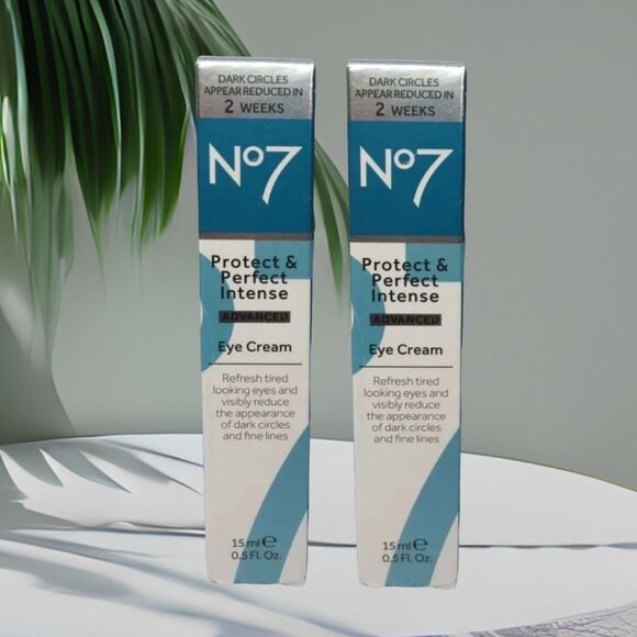 No7 Protect & Perfect Intense Advanced Eye Cream - .5 fl oz 15 mL NEW Pack Of 2 - Picture 1 of 4
